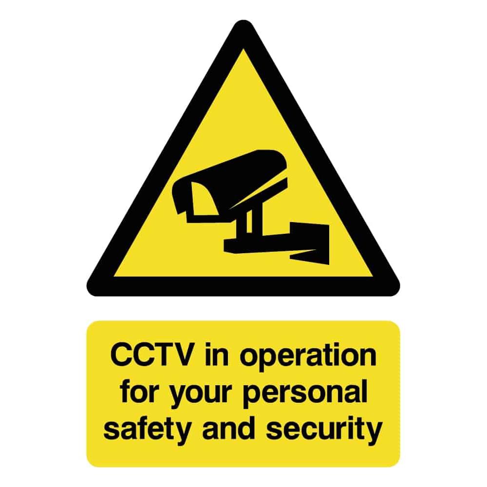 CCTV In Operation Personal Safety And Security Sign