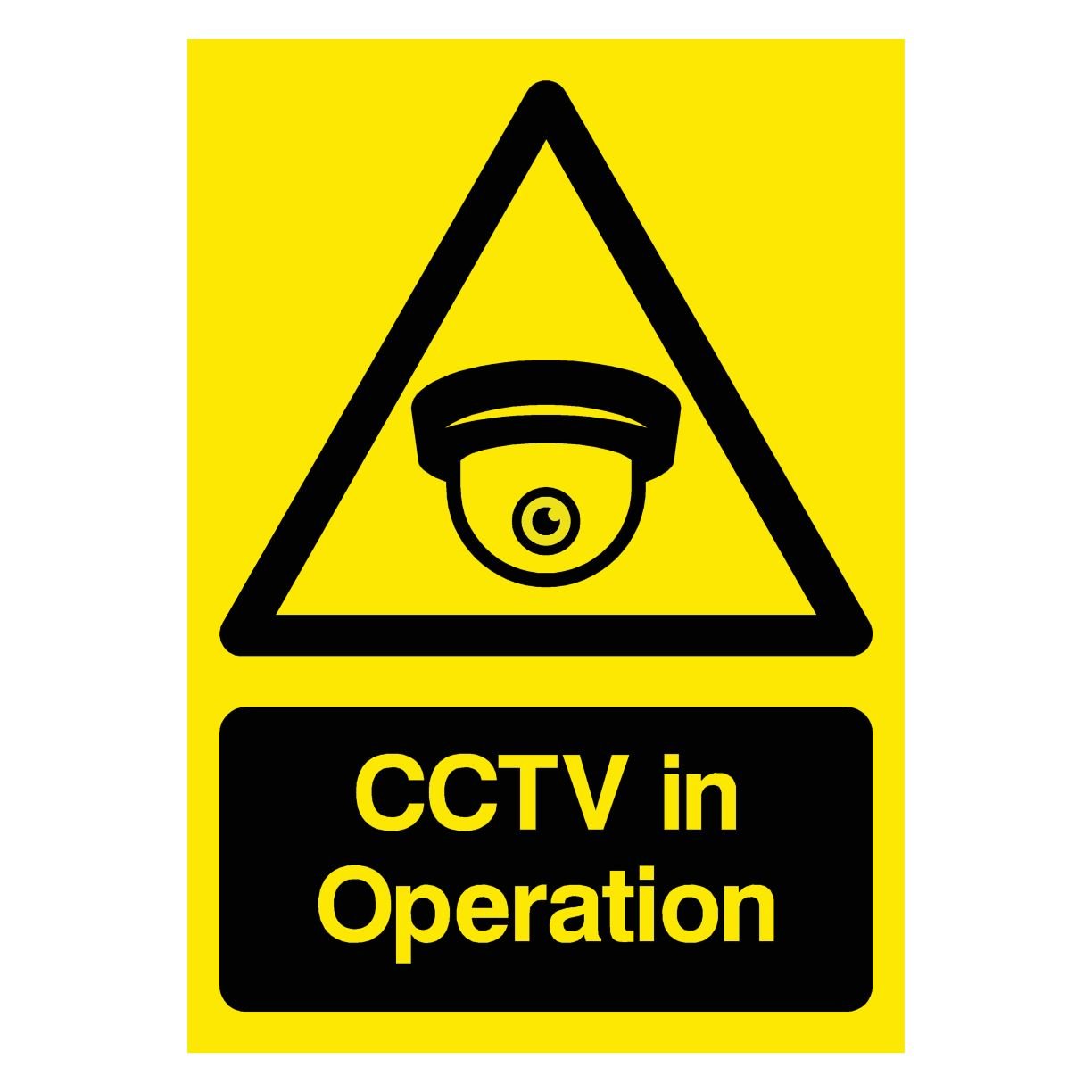 CCTV In Operation Yellow Sign v2