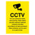 CCTV Personal Safety Yellow Sign