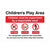 Children's Play Area Disclaimer Sign