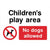 Children's Play Area No Dogs Allowed (With Channels & Clips)