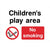 Children's Play Area No Smoking Sign