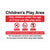 Children's Play Area Under 4 Disclaimer Sign (Metal post fixing)