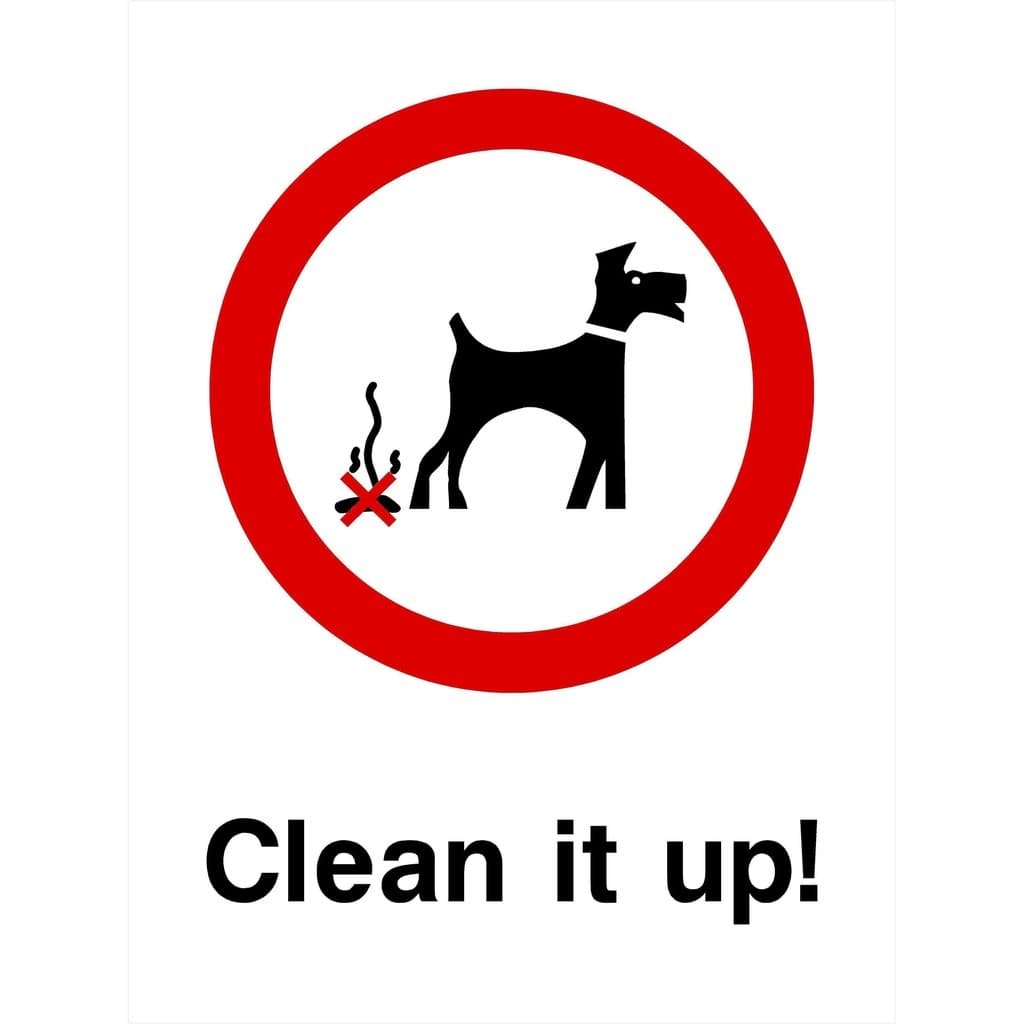 Clean It Up Dogs Sign