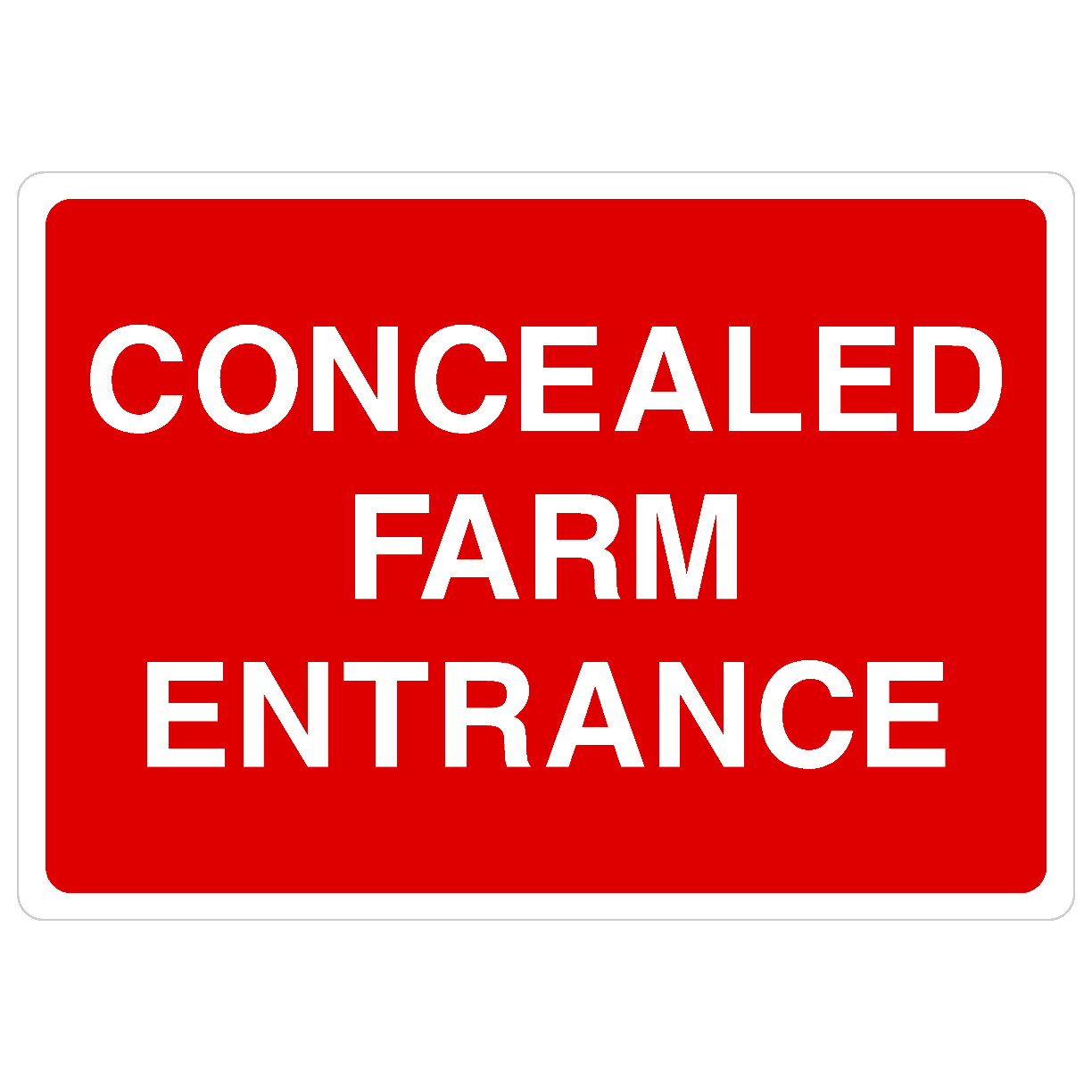 Concealed Farm Entrance Sign