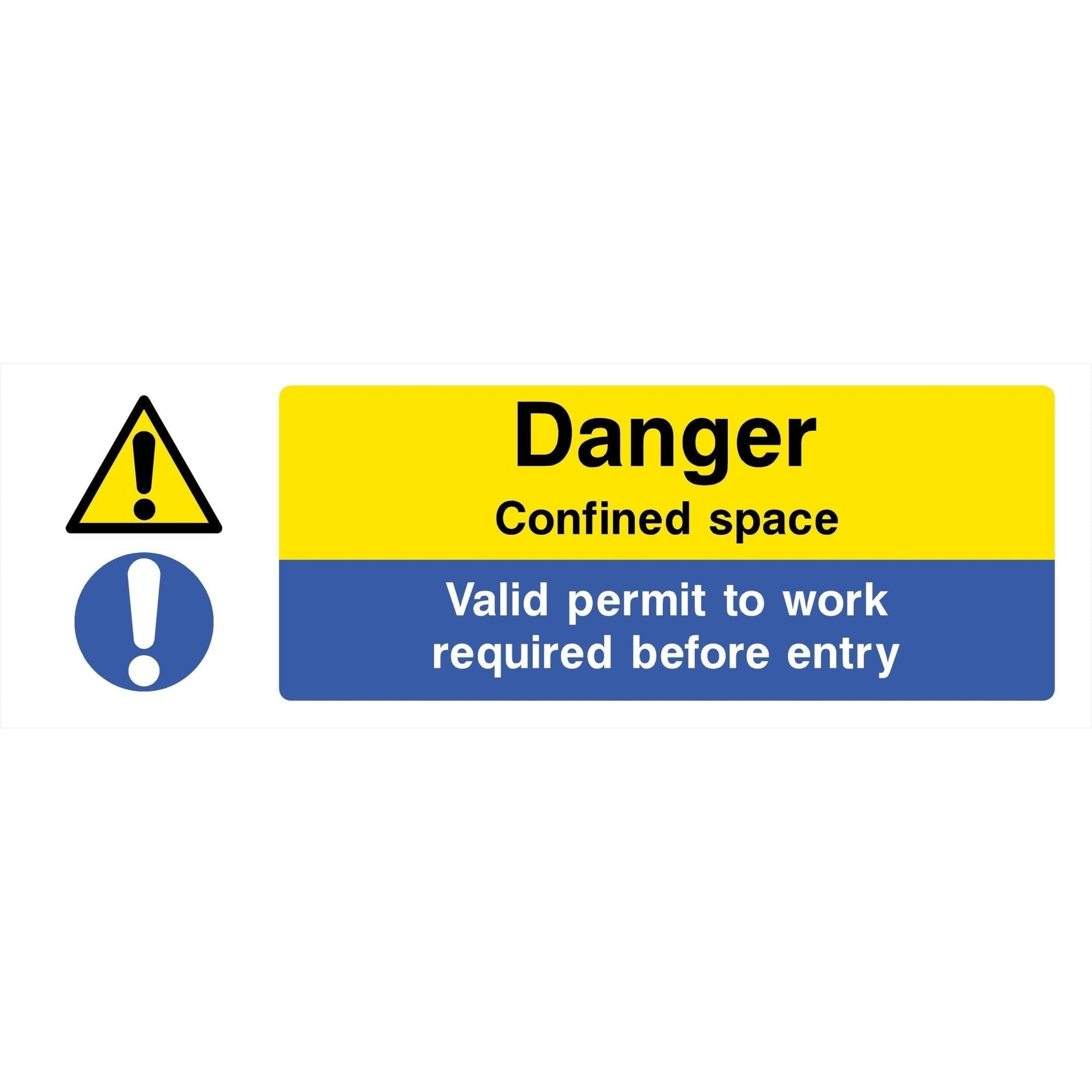 Confined Space Permit To Work Sign