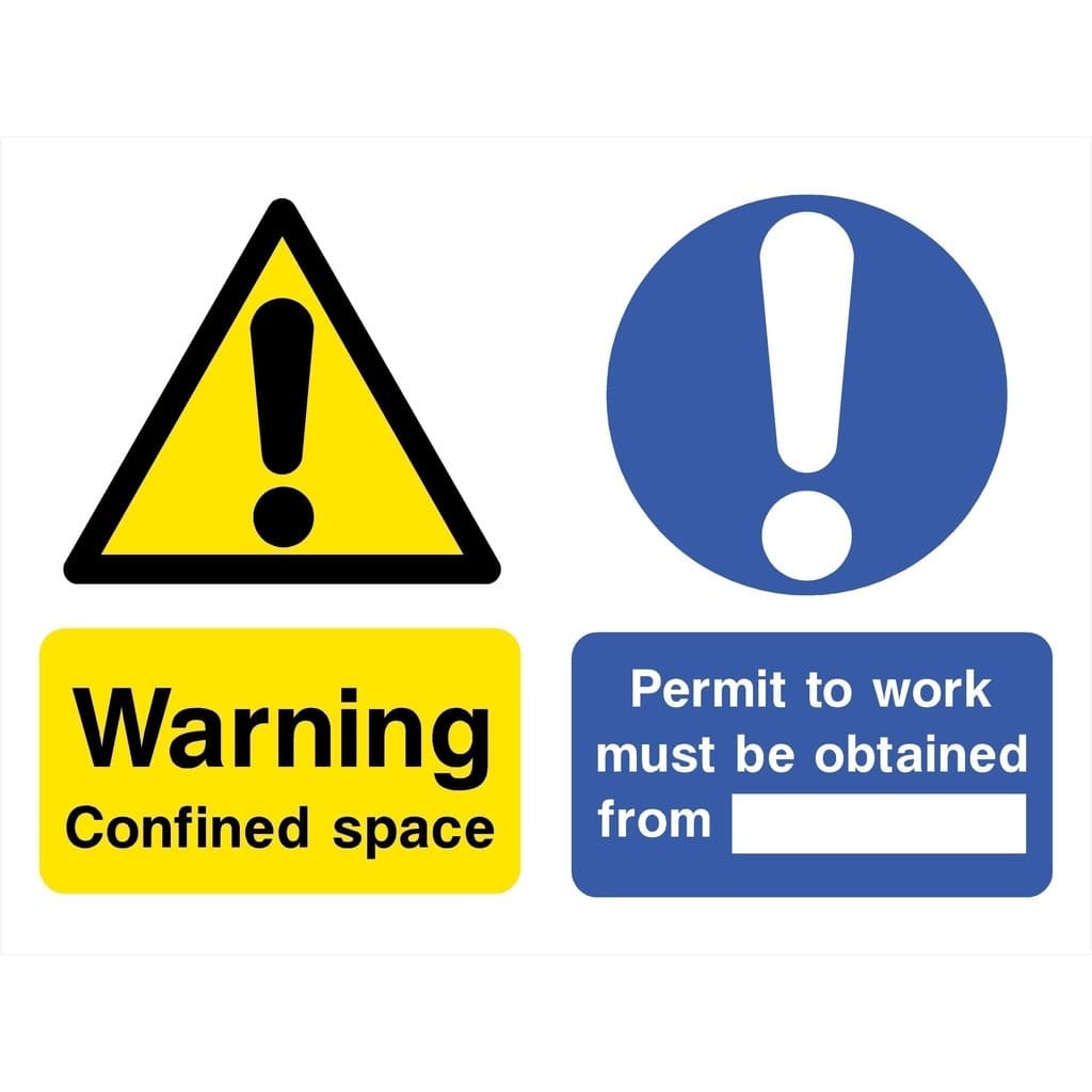 Confined Space Permit To Work Sign