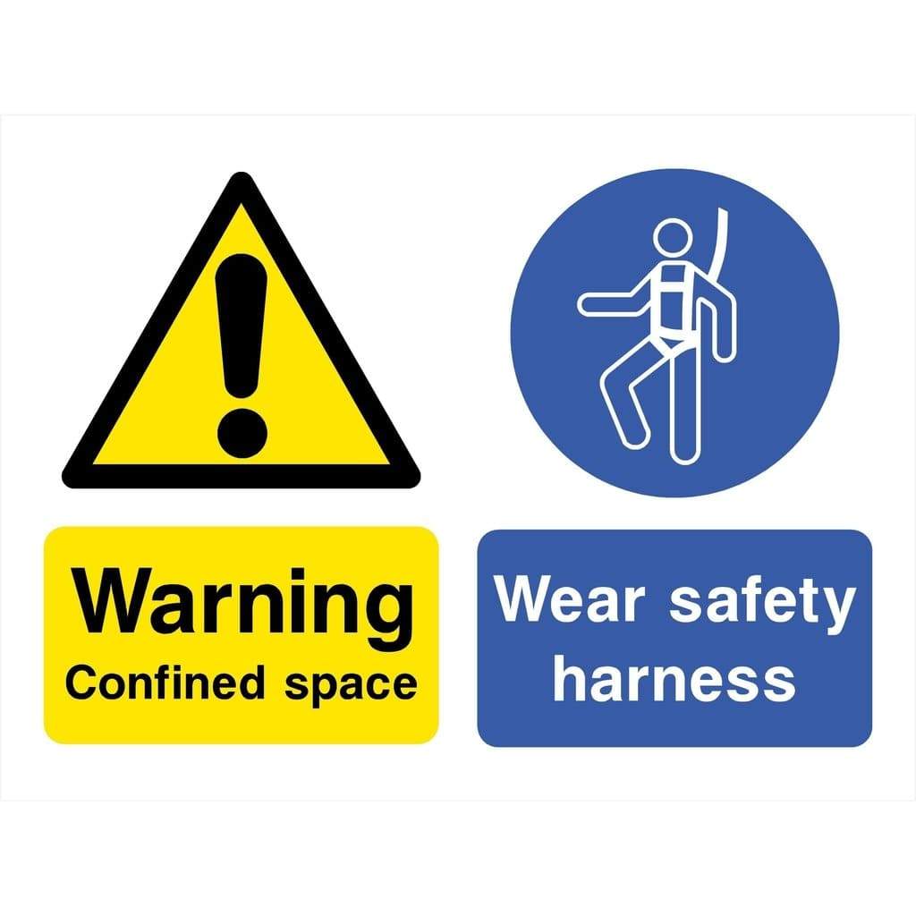 Confined Space Wear Safety Harness Sign