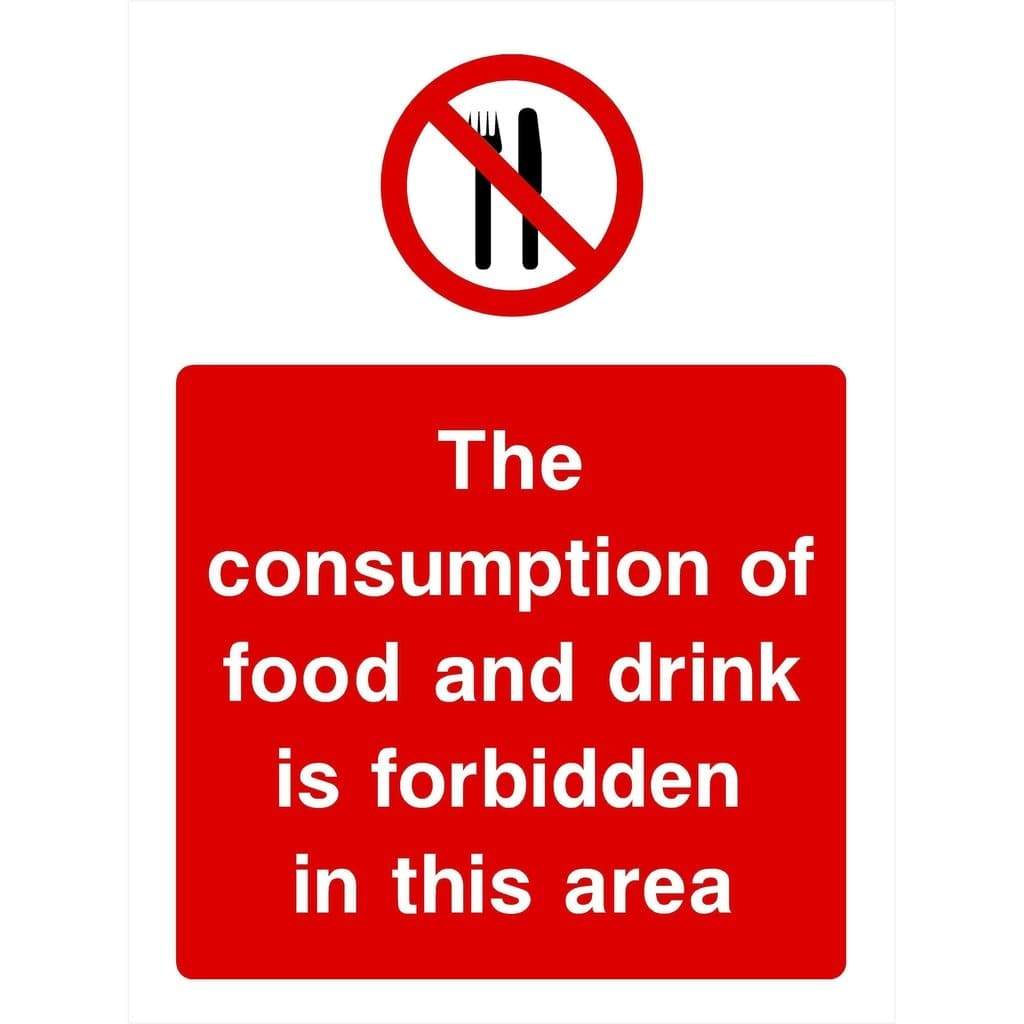 Consumption Of Food Or Drink Forbidden Sign