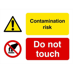 Contamination Risk Do Not Touch Sign