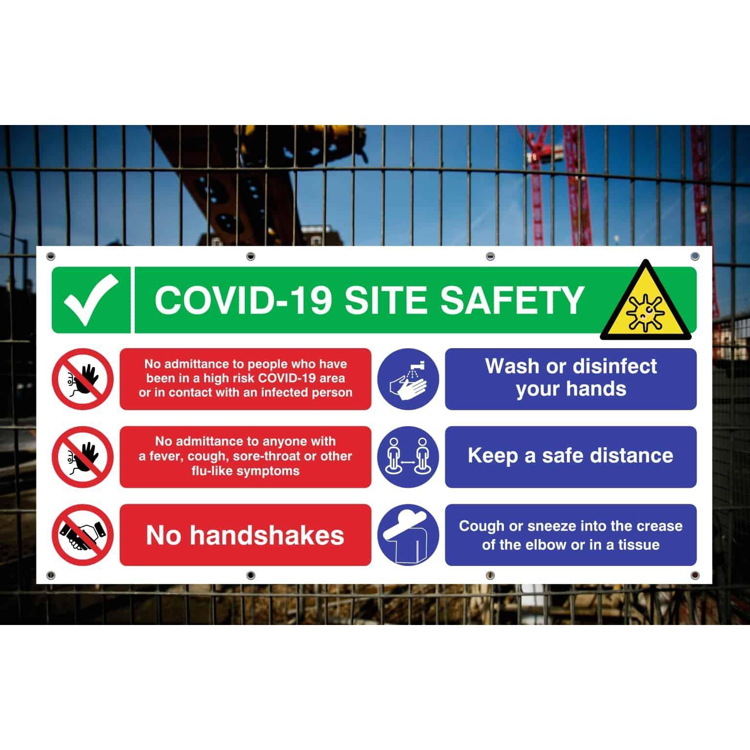 Coronavirus Construction Site Safety Banner