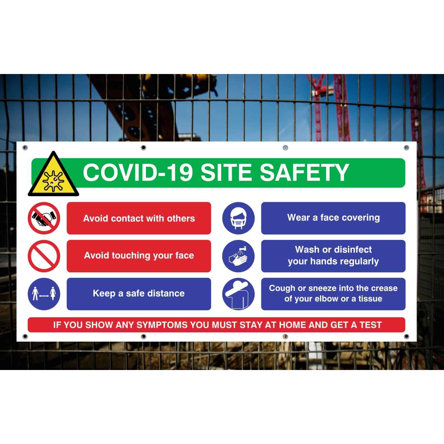 Coronavirus Site Safety COVID Symptoms Banner