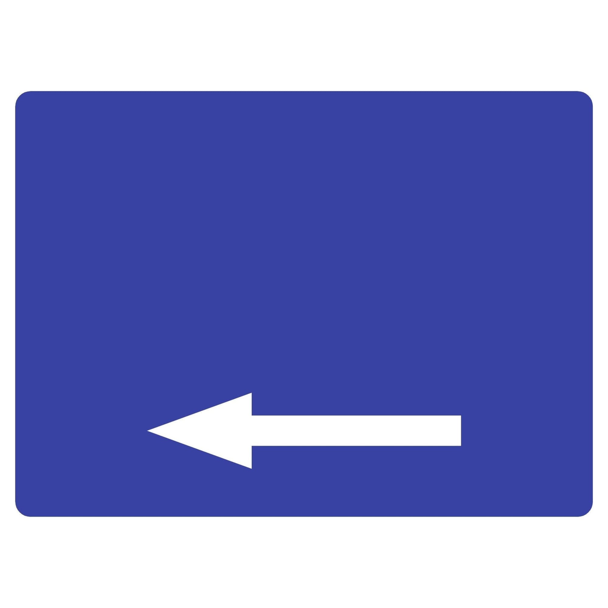 Custom Blue Parking Sign Left Arrow