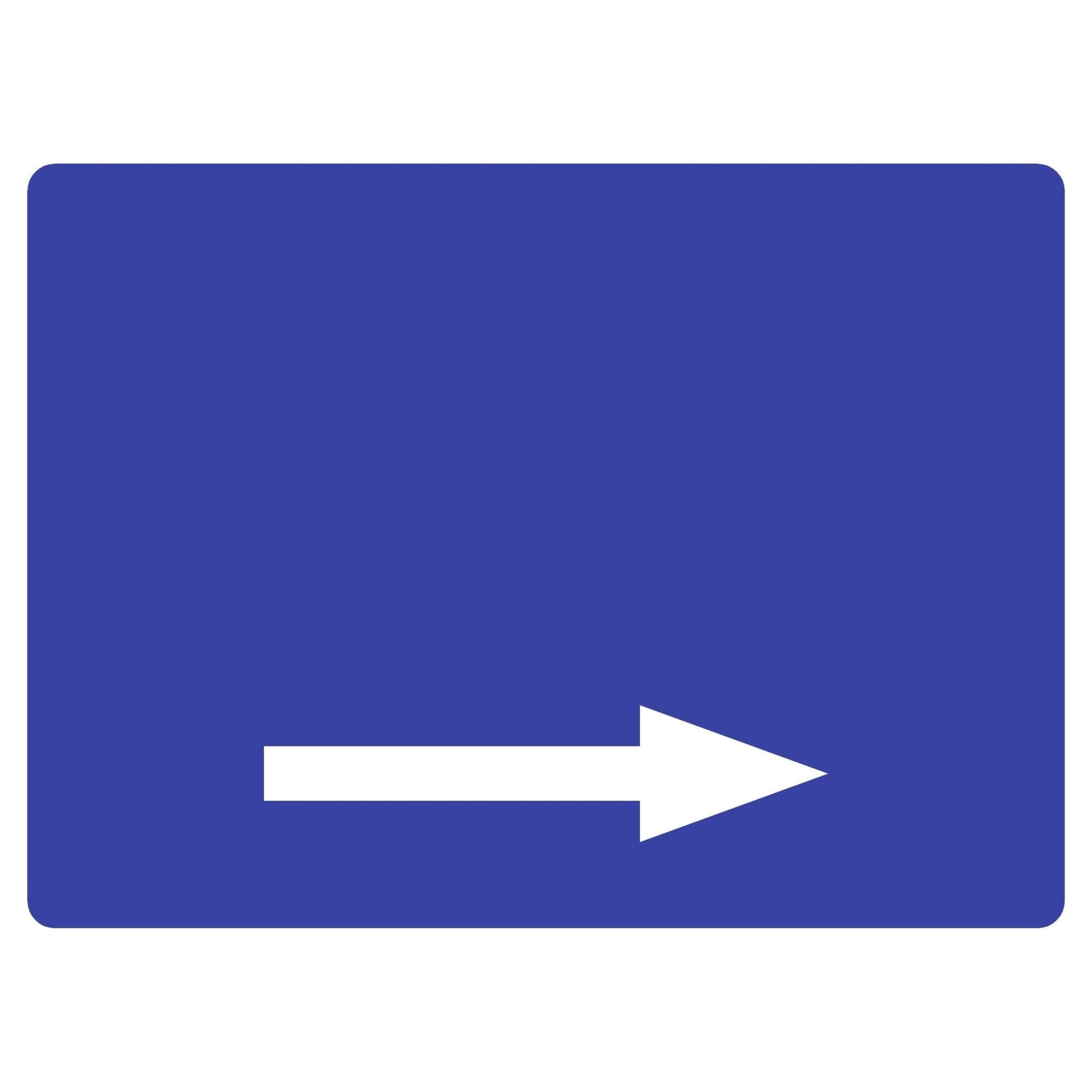 Custom Blue Parking Sign Right Arrow