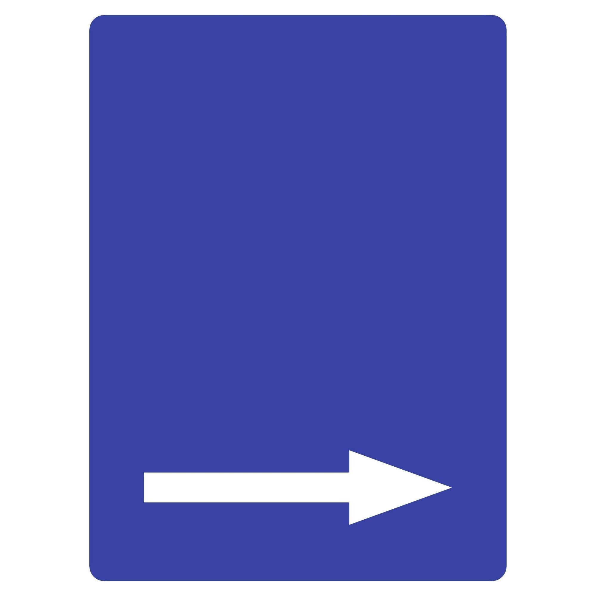 Custom Blue Parking Sign Right Arrow