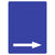 Custom Blue Parking Sign Right Arrow