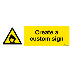 Custom Chemical Danger (Flammable) Sign