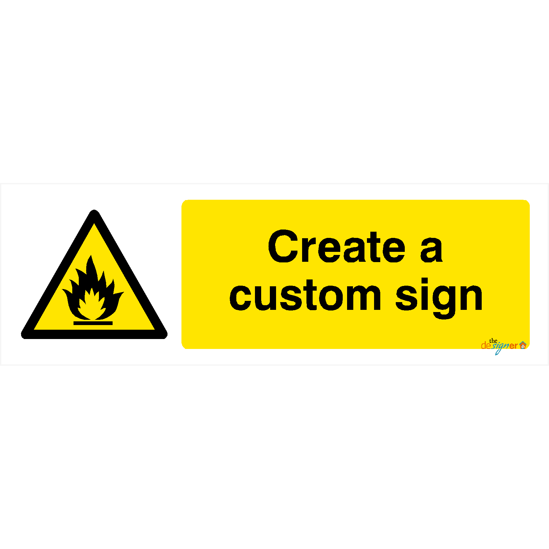 Custom Chemical Danger (Flammable) Sign