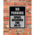 Custom Parking Sign | Black Header | Brushed Silver Version