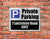 Custom Parking Sign | Brushed Silver Version