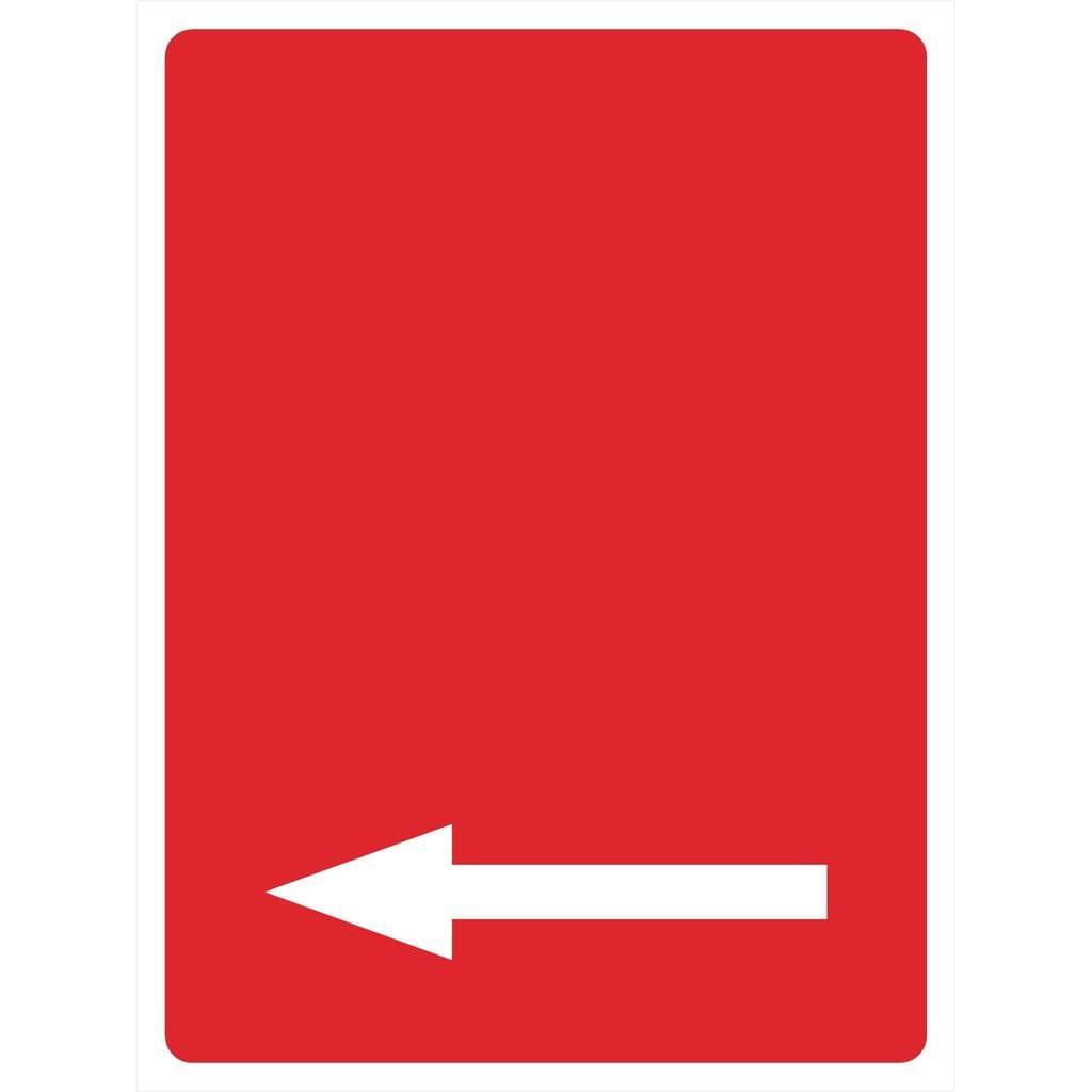 Custom Red Parking Sign Left Arrow