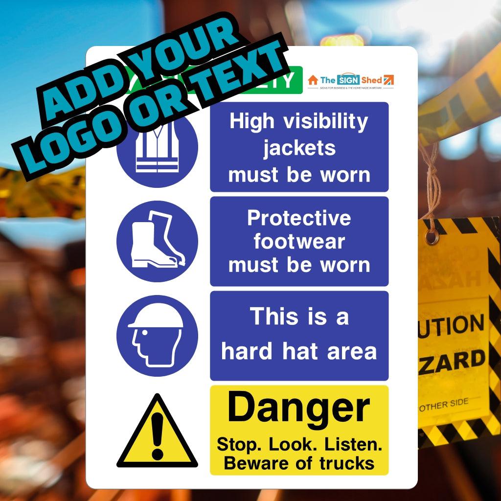 Custom Site Safety Sign - High Visibility Jackets