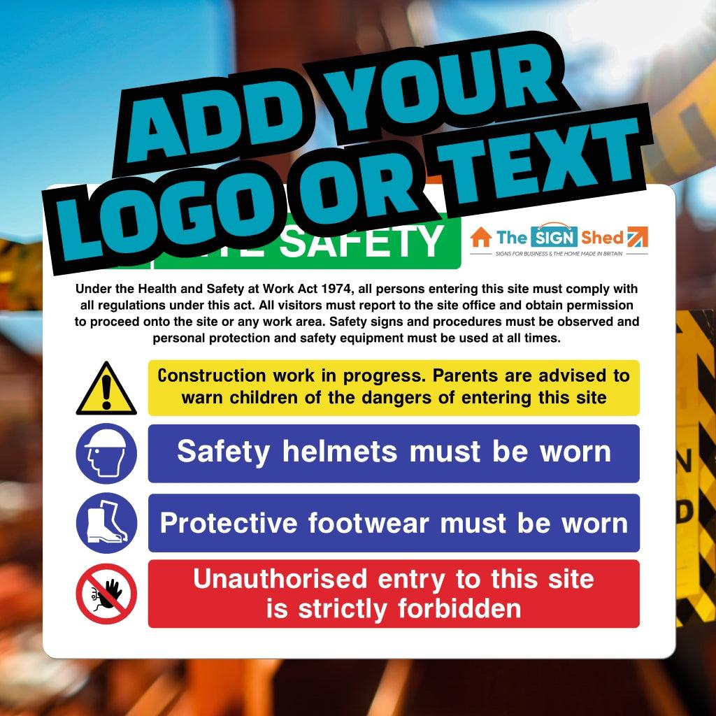 Custom Site Safety Sign - Protective Footwear