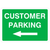 Customer Parking Left Arrow Landscape Sign