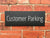 Customer Parking Sign Midnight Black Landscape