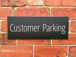 Customer Parking Sign Midnight Black Landscape