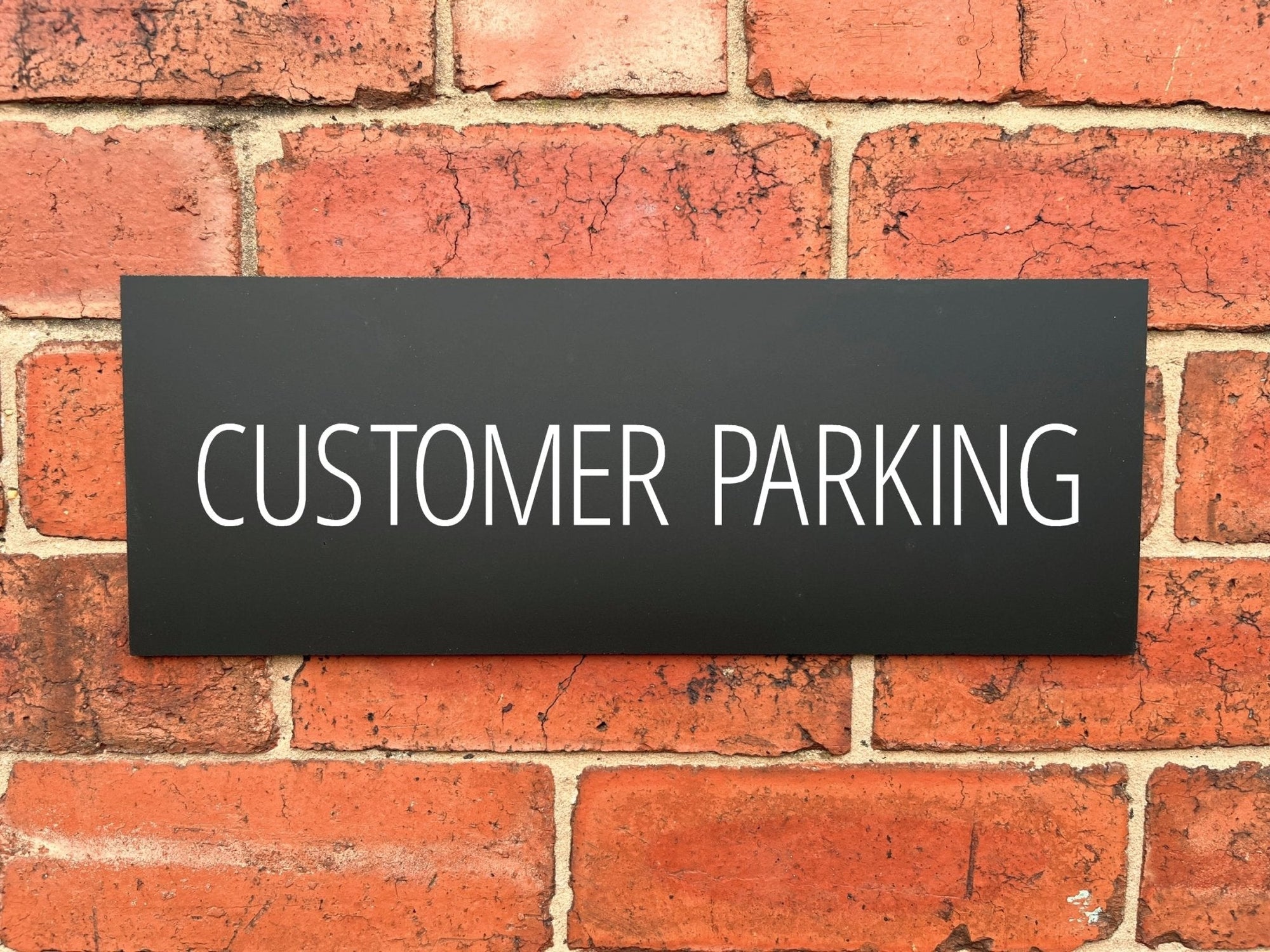 Customer Parking Sign Midnight Black Landscape