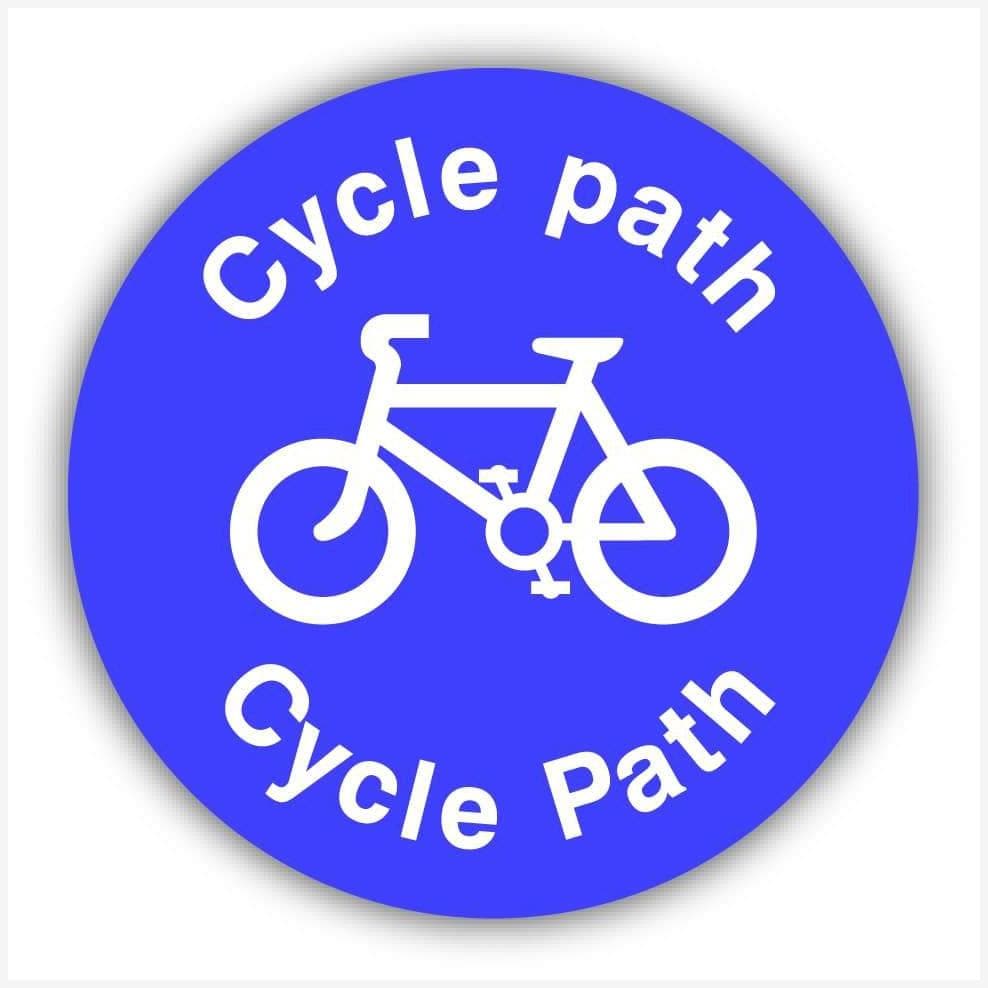 Cycle Path Blue Waymarker sign