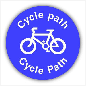 Cycle Path Blue Waymarker sign