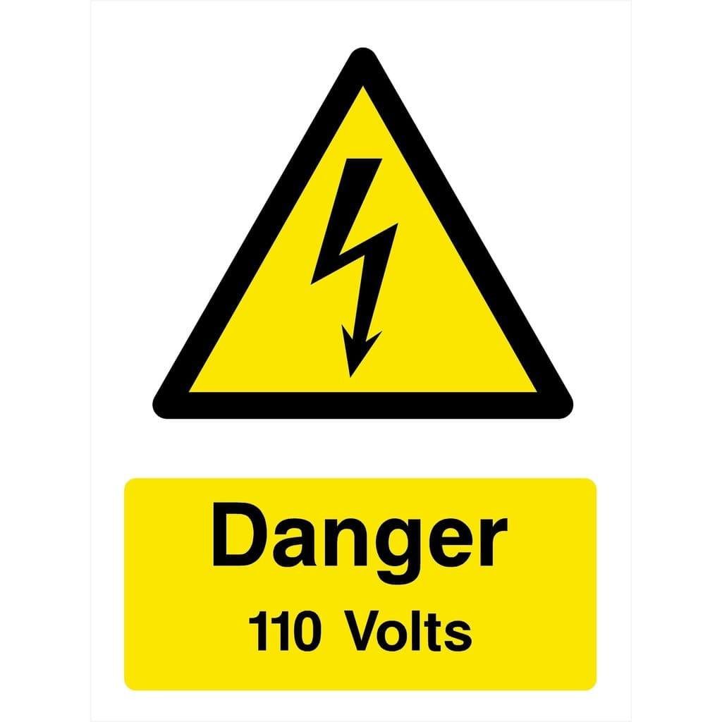 Danger 110 Volts Electrical Sign