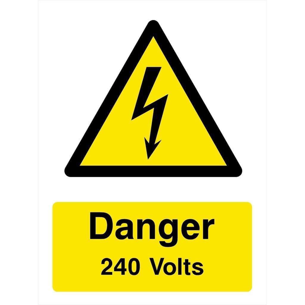 Danger 240 Volts Electrical Sign