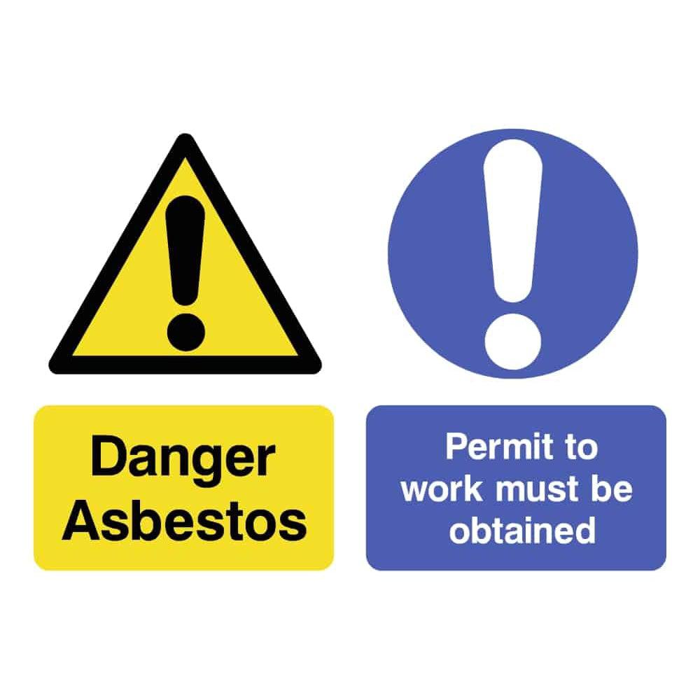 Danger Asbestos Permit Sign