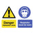 Danger Asbestos Zone Respirator Sign