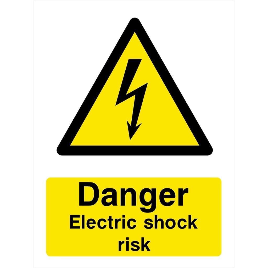 Danger Electric Shock Risk Electrical Sign