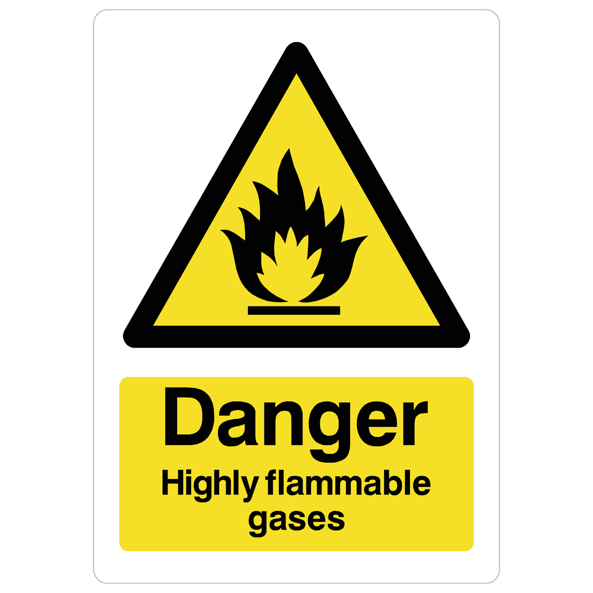 Danger Highly Flammable Gases Sign