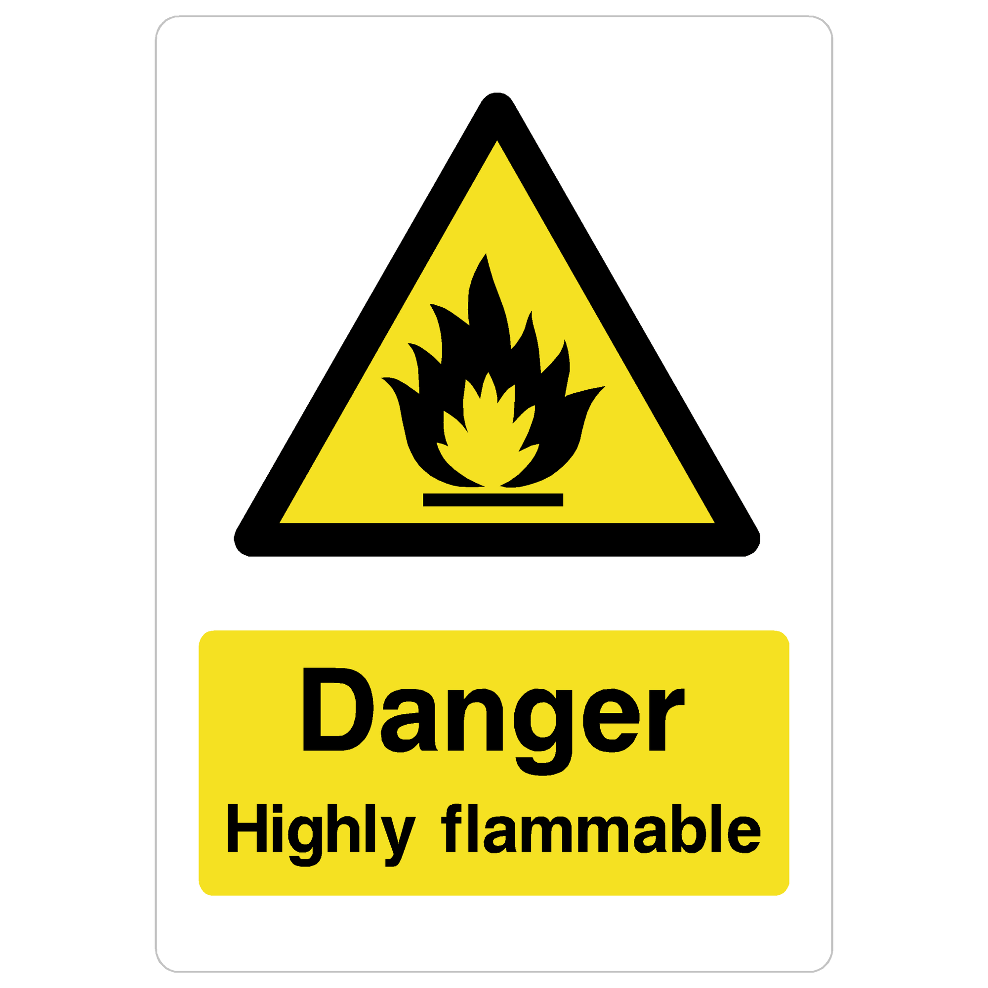 Danger Highly Flammable Warning Sign