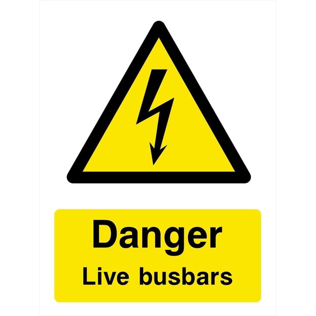 Danger Live Busbars Electrical Sign