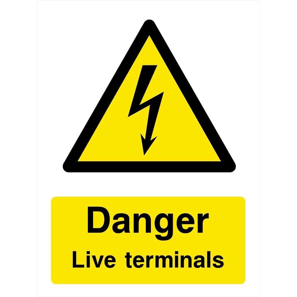 Danger Live Terminals Sign