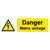 Danger Mains Voltage Sign