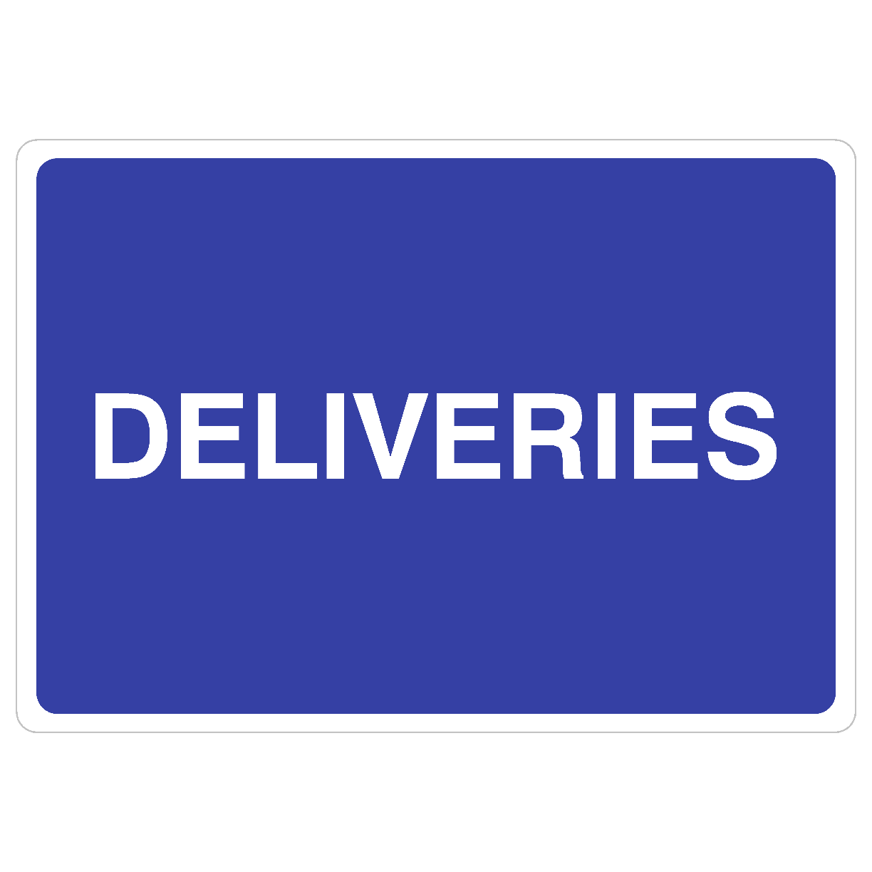 Deliveries Sign Blue