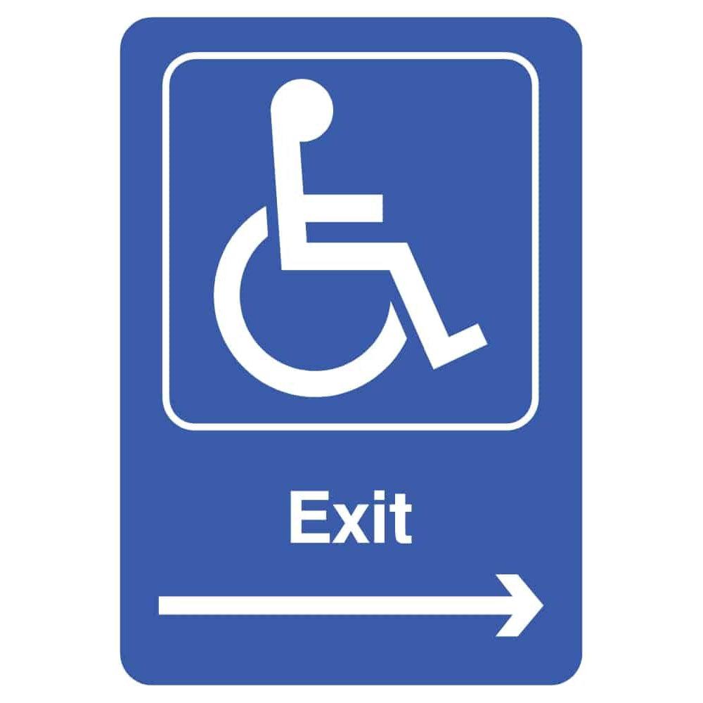 Disabled Exit With Right Arrow Sign