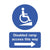 Disabled Ramp Access Sign Right Arrow