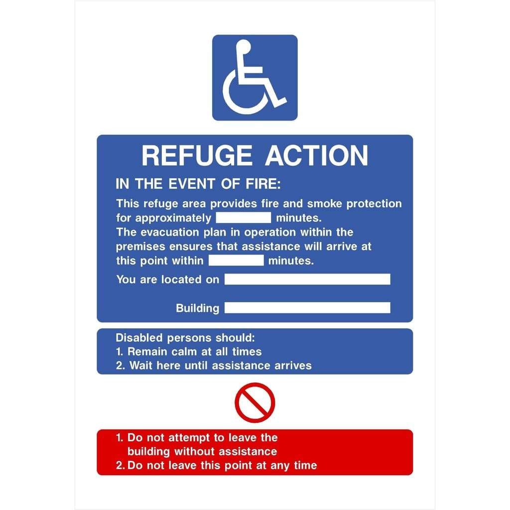 Disabled Refuge Action Sign