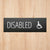 Disabled Toilet Sign Midnight Black