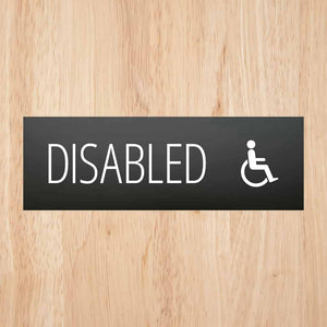 Disabled Toilet Sign Midnight Black