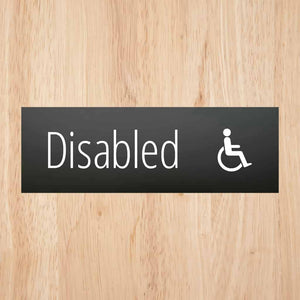 Disabled Toilet Sign Midnight Black